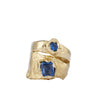 INDUS RING | ALICE WAESE | 14K GOLD AND BLUE SAPPHIRES 