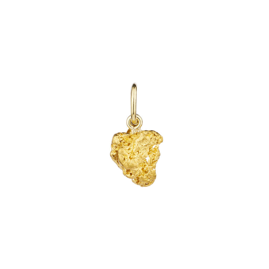 gold nugget charm jewelry