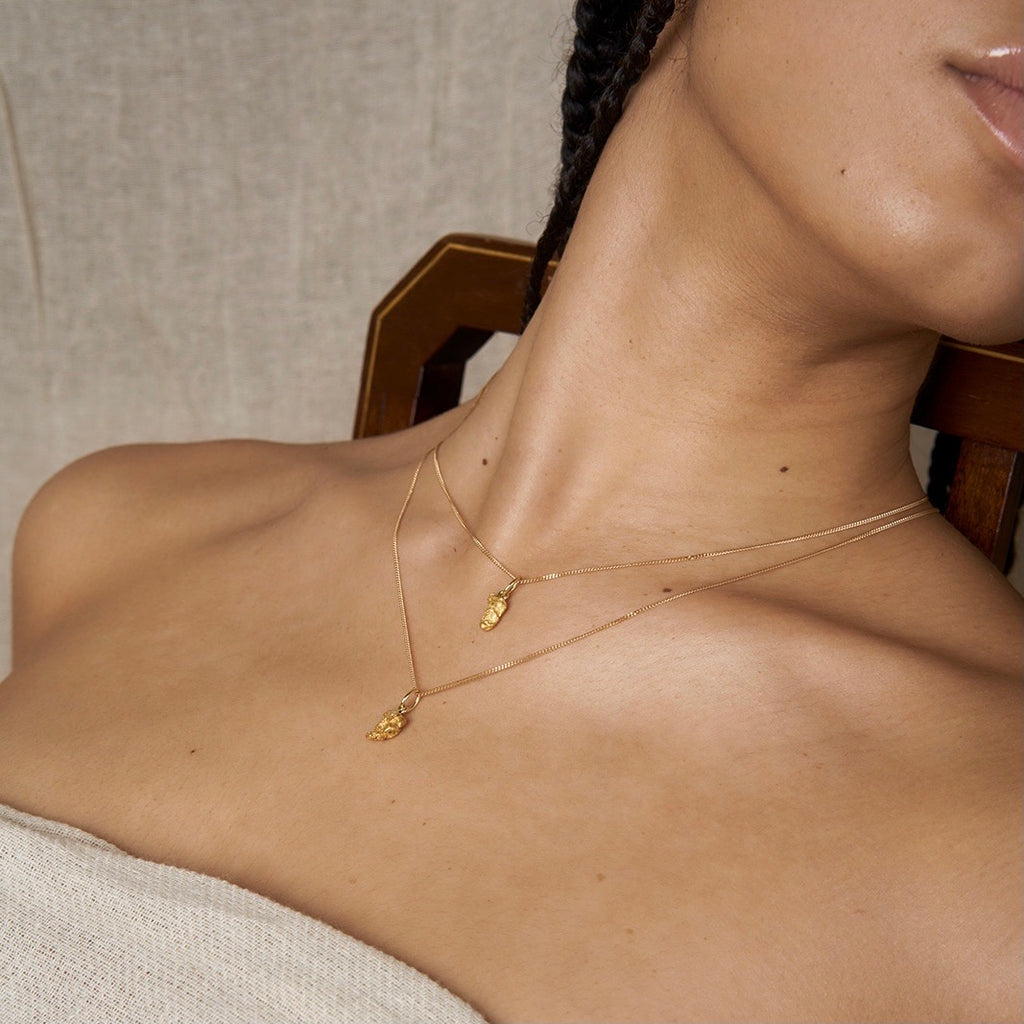 golpira gold nugget necklace